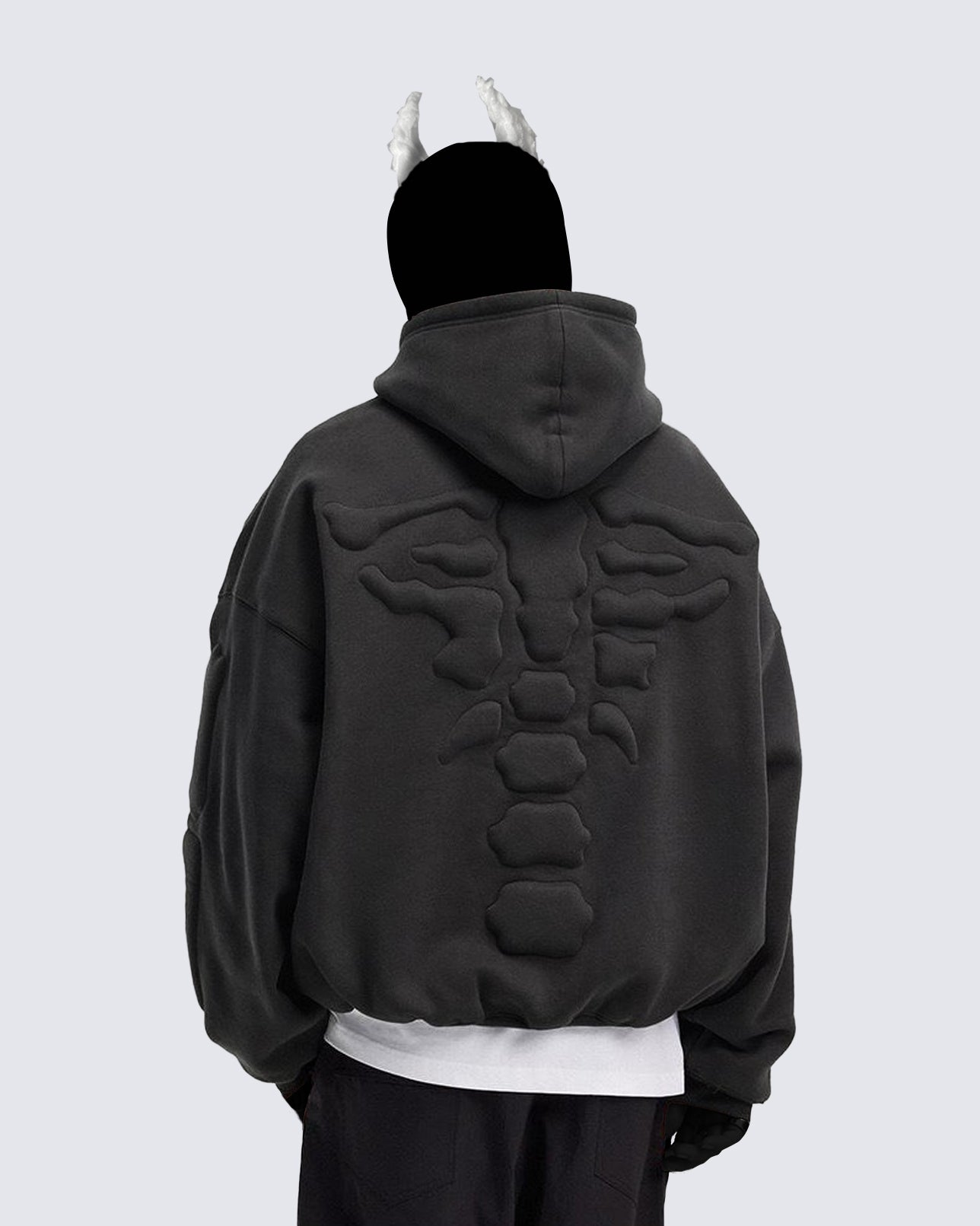 ニット・セーター CPGN STUDIO [2-WAY] Skeleton Hooded Zip-Up Knit 5MM244 3D Skeleton Hoodie – KIIKIO