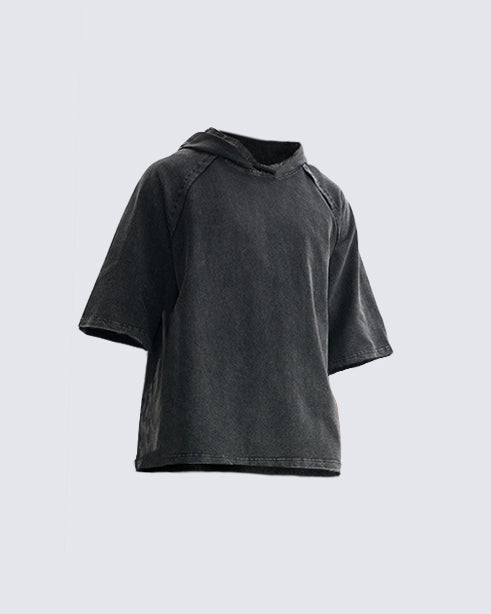 Washed Vintage Hooded Raglan Tee
