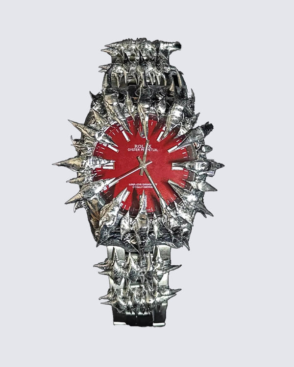 Handmade Irregular Vampire Dragon Scale Spike Soldered Watch