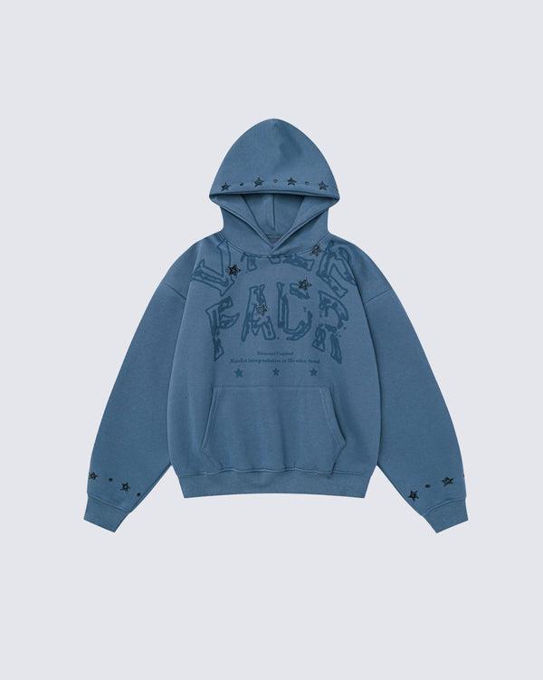 Star Embroidered Pullover Hoodie