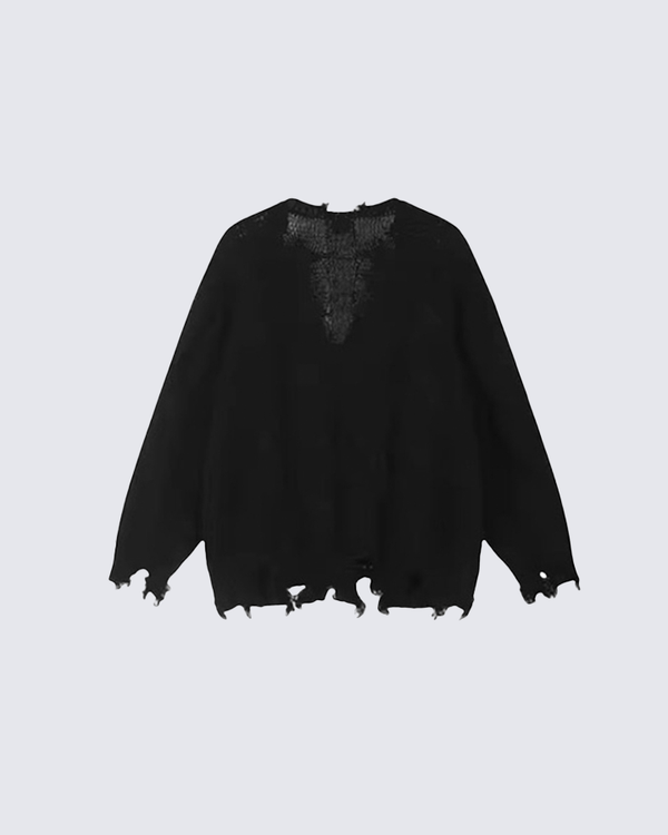 Distressed Cable Knit Zip-Up Cardigan