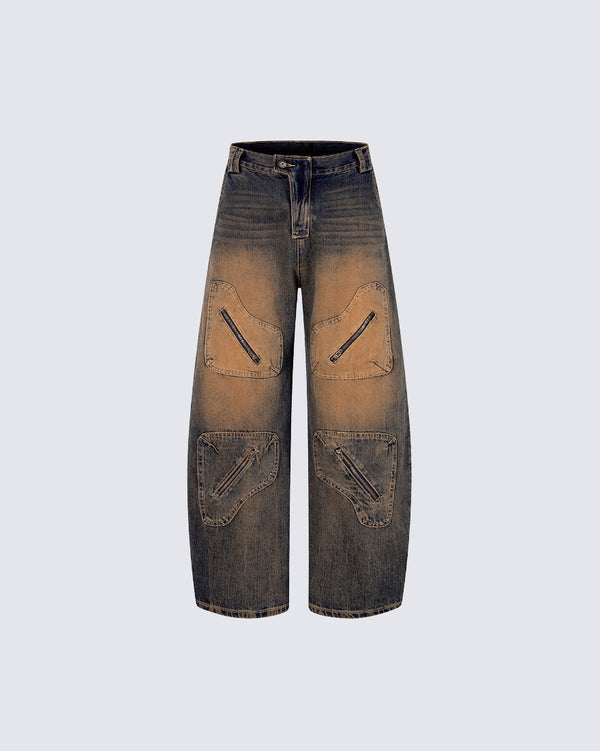 American High Street Rust Wash Denim Jeans