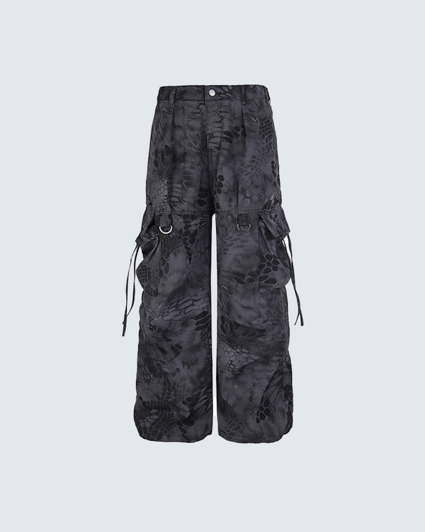 Snake Print Cargo Pants