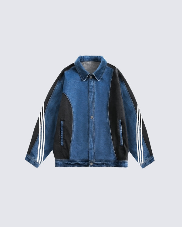 Contrast Color Track Jacket