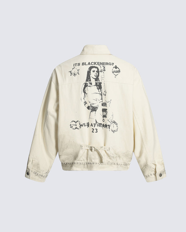 Hip-Hop Rock Rap Graphic Vintage Loose Jacket