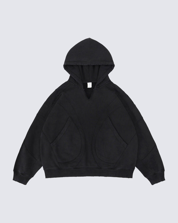 Oversized Panel Design Hoodie