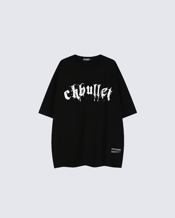 Gothic Graphic Oversized Cotton Tees