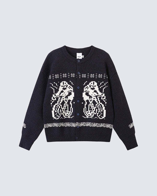 European-American Retro Knitted Cardigan