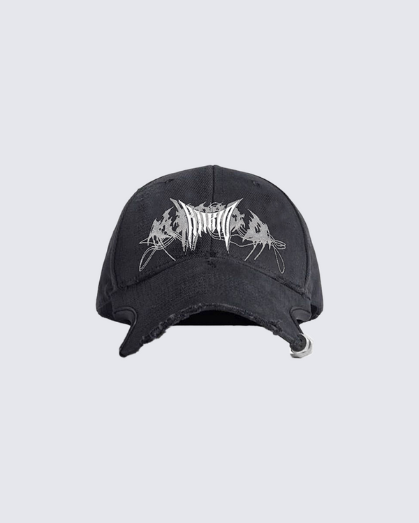 Distressed Metal Logo Baseball Cap