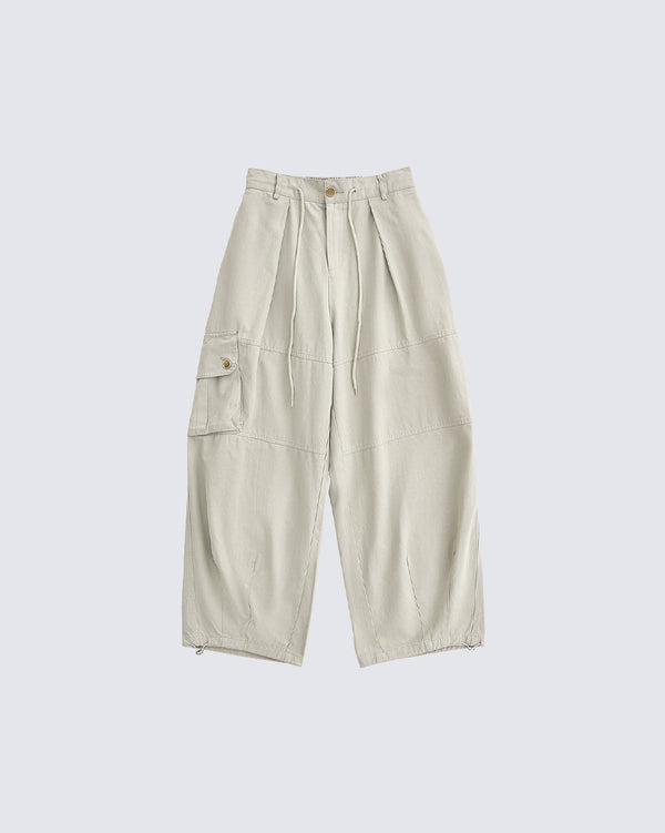 Ultra Wide-Leg Cargo Sweatpants