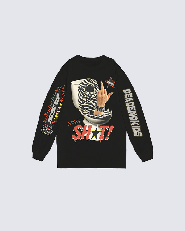 Punk Graphic Print Long-Sleeve T-Shirt