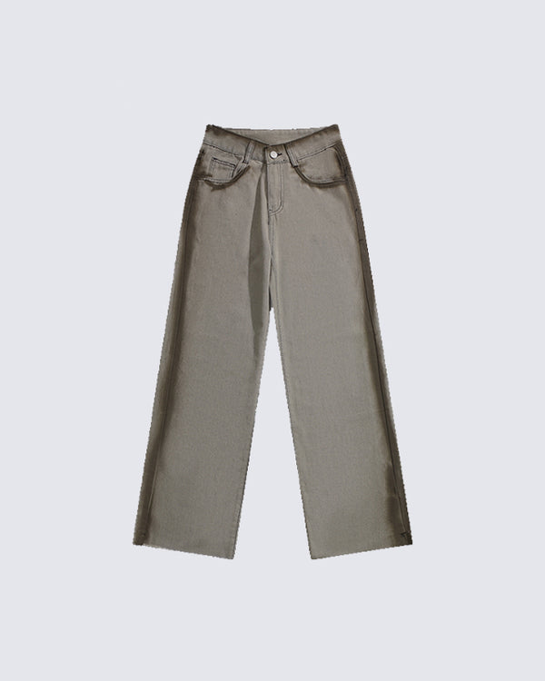 Vintage Straight-Leg Denim Pants