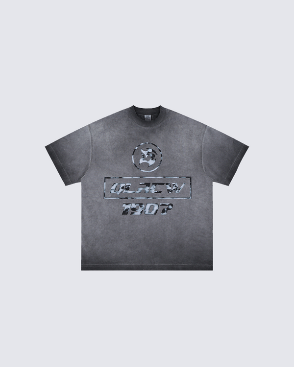 "OLACW" Graphic Oversized T-shirt - Gray