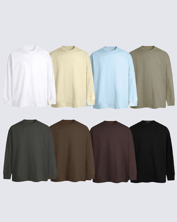 Solid Color Long Sleeve Basic Undershirt