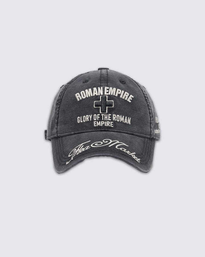 Vintage Washed Roman Letter Embroidery Baseball Cap – KIIKIO