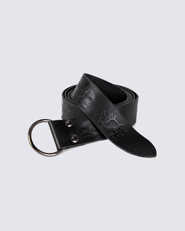 Halloween Skull Embossed Belt