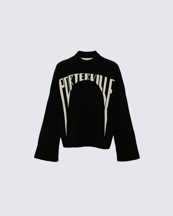 Graphic Intarsia Loose Knit Sweater
