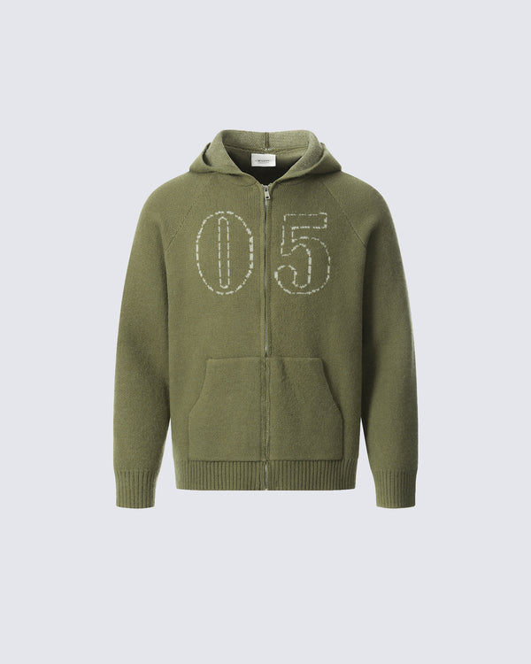 Casual Knit Zip-Up Sweater