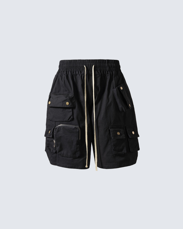 Utility Cargo Shorts with Drawstring Waist