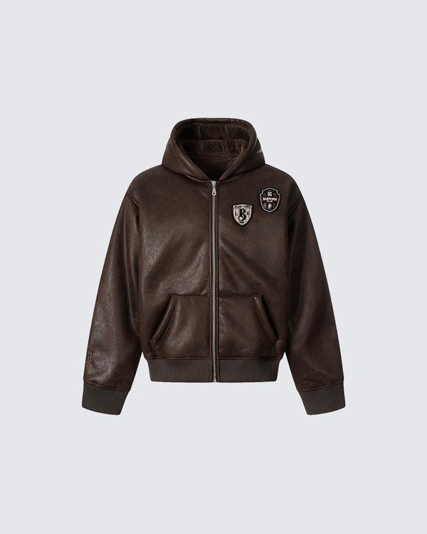 Vintage Fleece-Lined Pilot Jacket