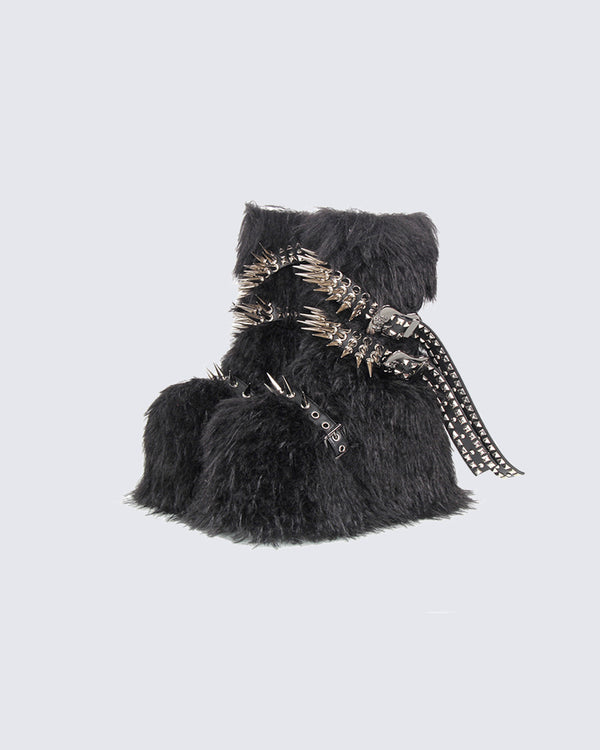 Winter New Thick-Soled Furry Mid-Calf Boots