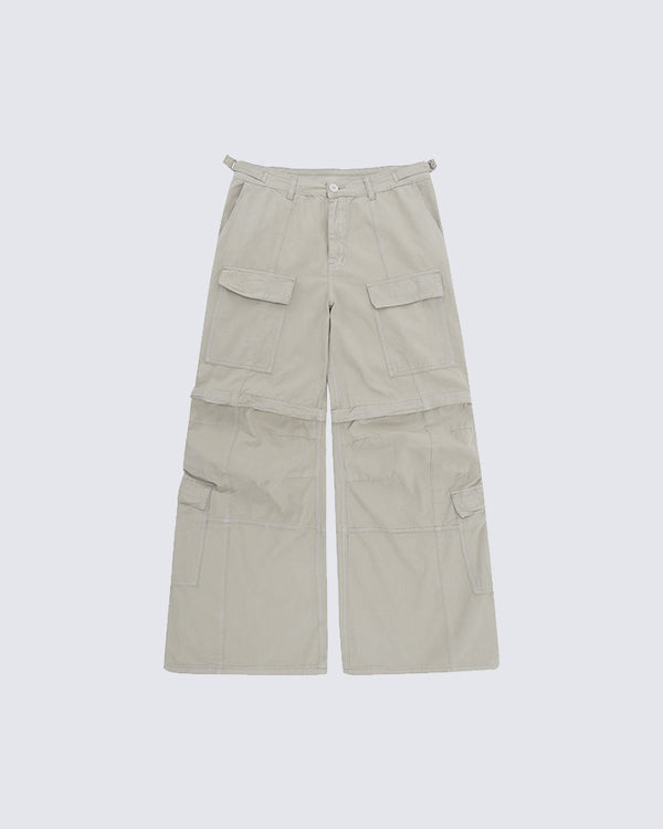 Multi-pocket Cargo Wide-leg Pants