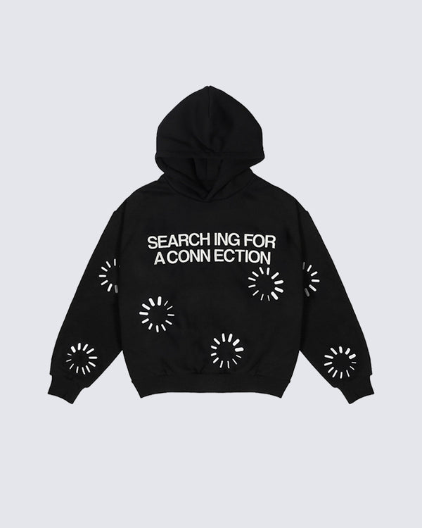 Search Connection Print Fleece-Lined Hoodie