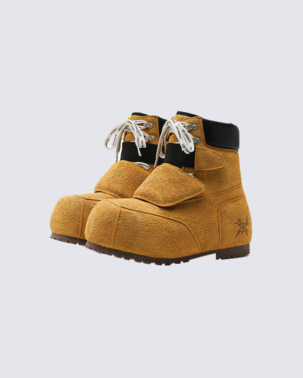High-Top Thick-Soled Fold-Over Martin Boots