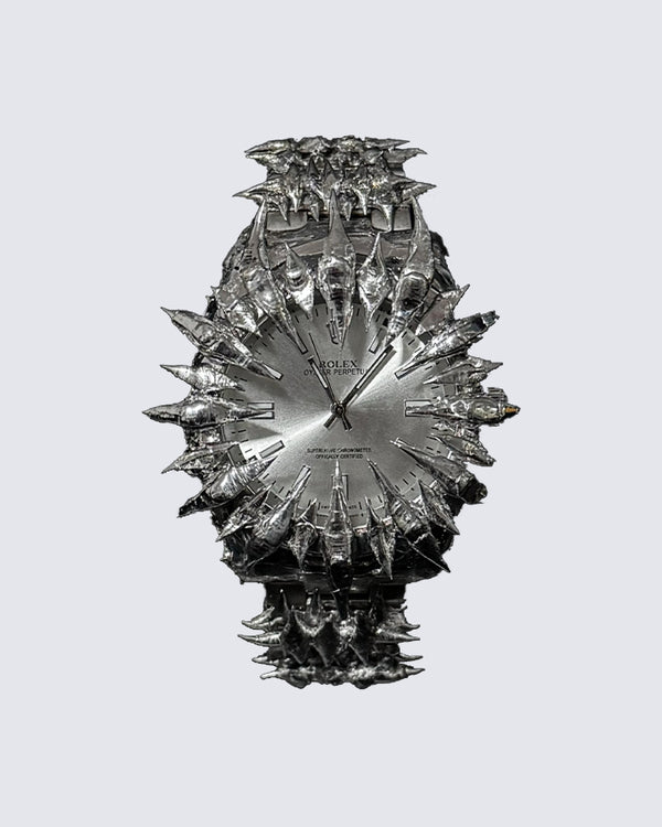 Handmade Irregular Lightning Dragon Scale Spike Soldered Watch