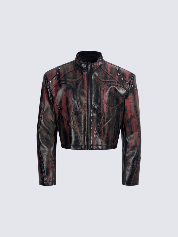 Studded Moto Leather Jacket