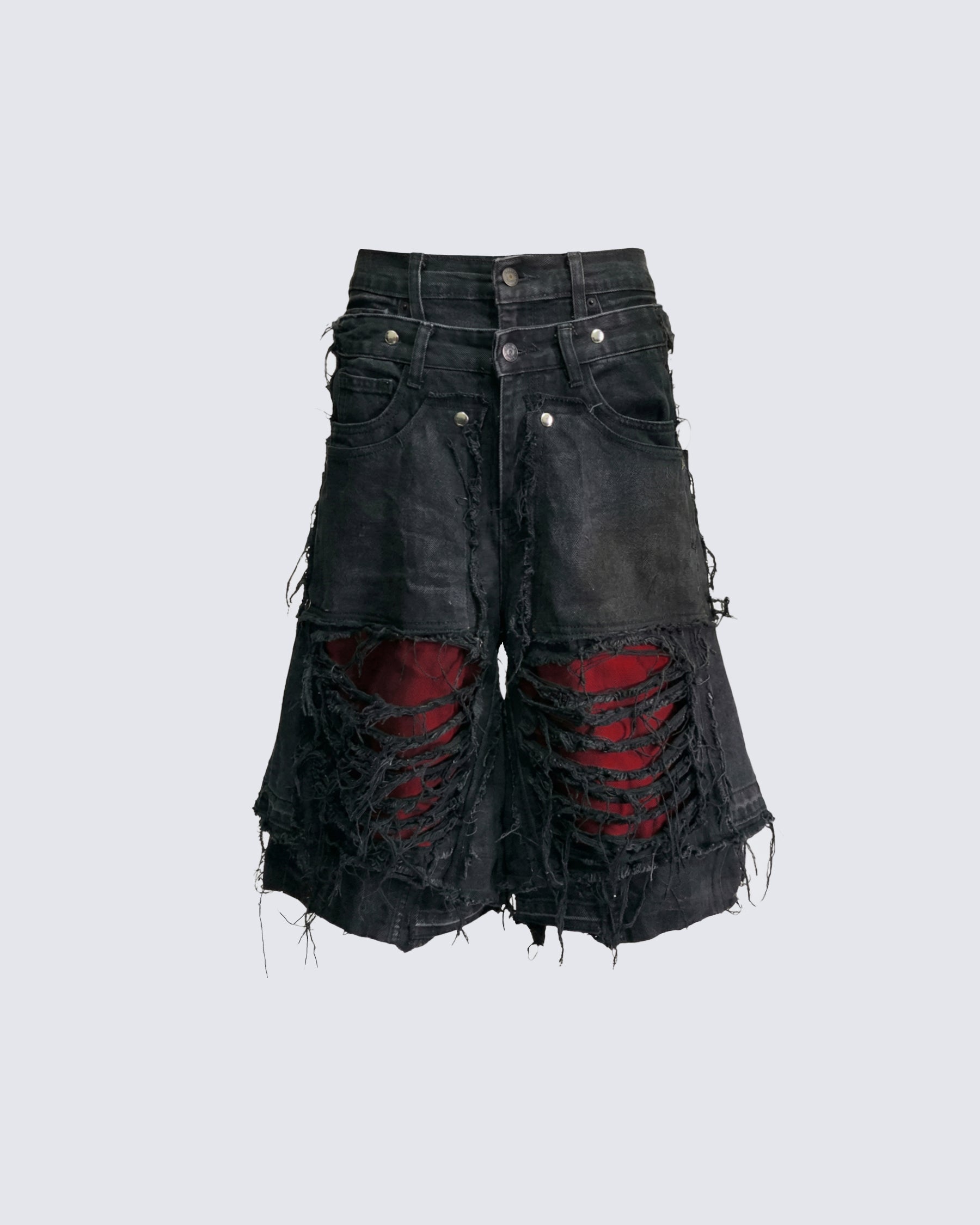 Dark Graffiti Patchwork Cargo Jeans - Y2K Streetwear & Gothic