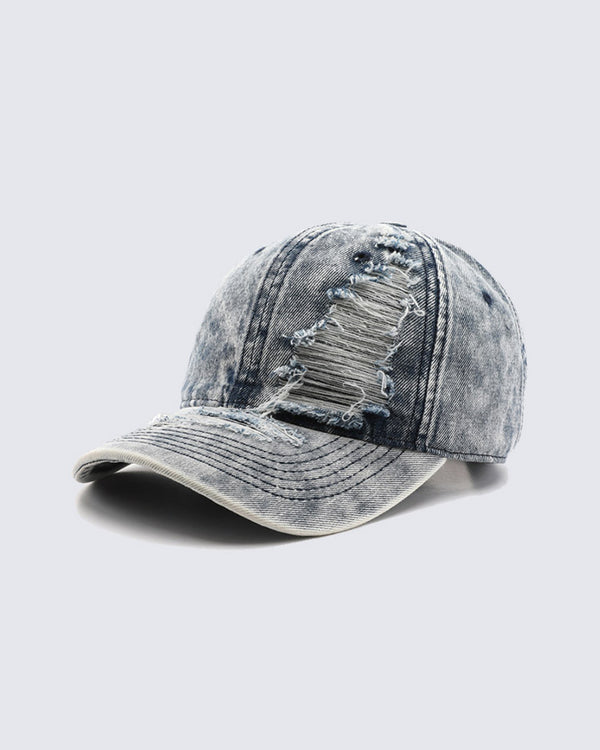 March 2024Distressed Washed Peaked Cap