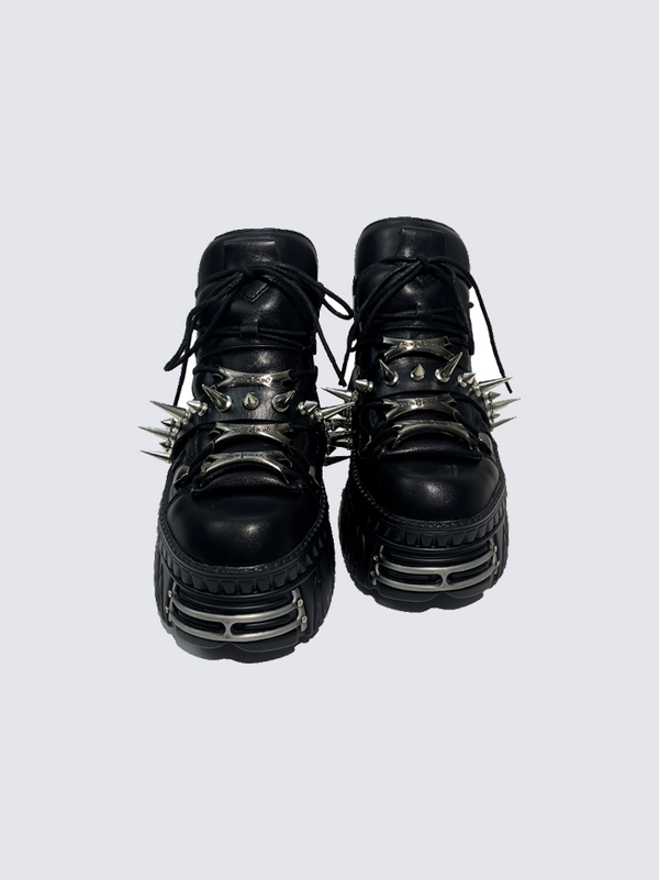 Spiked Cyberpunk Platform Combat Shoes