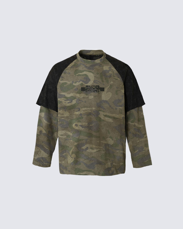 Camo Layered Look Tee
