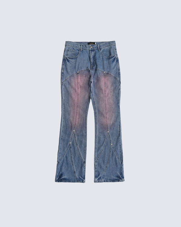 Deconstructed Washed Jeans