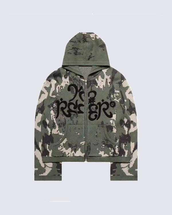 Streetwear Casual Camouflage Pullover