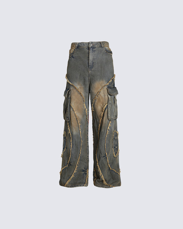 Wasteland Style Distressed Hand-Painted Jeans