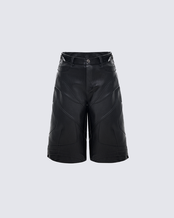 PU Leather Cropped Pants – Structural Design Streetwear